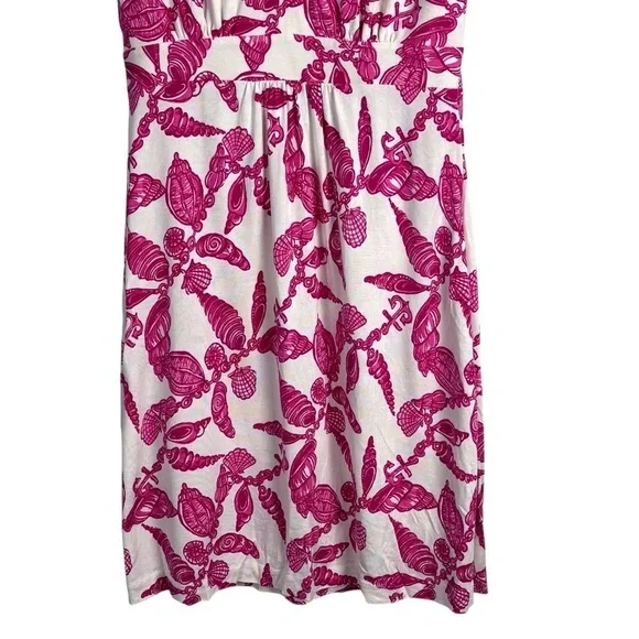 LILLY PULITZER PATTY FALLIN IN LOVE A LITTLE SEASHELL V NECK SLEEVELESS DRESS - Picture 5 of 12